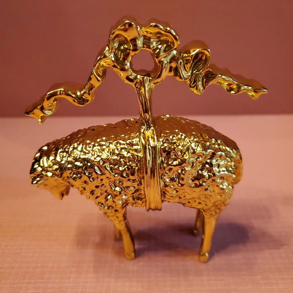 BROOKS BROTHERS 200th Anniversary Gold Sheep Ornament Figurine